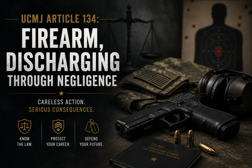 UCMJ Article 134 Firearm, Discharging Through Negligence