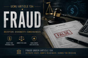 UCMJ Article 134 Fraud